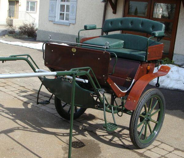 Naturholz-Aufbau, Holz-Kotflügel, Knopfpolsterung